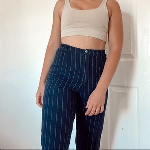 vintage navy striped pants